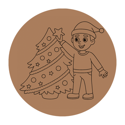 Christmas Boy Pre-marked for Painting