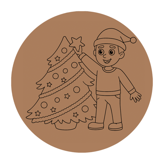 Christmas Boy Pre-marked for Painting