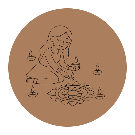 Rangoli DIY Canvas Base for Painting