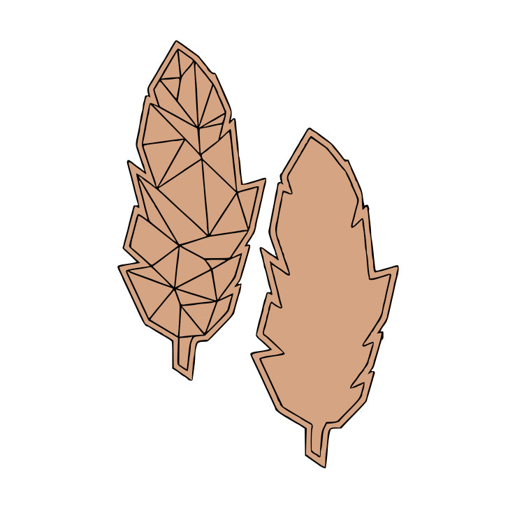 Feather Geometric MDF Puzzle