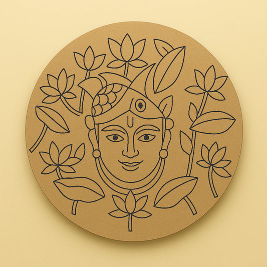 Pichwai Shreenathji Pre Marked Wall Plate